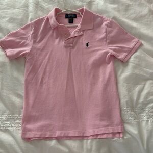 Boys Pink Polo Golf Shirt size M (10-12)